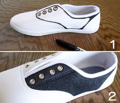 Faux Saddle Shoes DIY Sock Hop Outfits, 50s Dance, 50s Sock Hop, Grease Party, Shoes Tutorial, 50s Costume, Sharpie Crafts