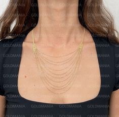 Yes, This Necklace is made of REAL 14K GOLD Unlike many other listings, at Goldmania we stand behind the quality of our products and sell what is stated in our listings titles and descriptions 14K Solid Gold Multi Strand Necklace, Bib Necklace, 18" Inch Shop our 14K Chains https://www.etsy.com/shop/GOLDMANIA?ref=seller-platform-mcnav§ion_id=25537827 Shop On Sale items https://www.etsy.com/shop/GOLDMANIA?ref=seller-platform-mcnav§ion_id=1 14K Solid Gold Multi Strand Necklace, Bib Necklace, 18" In Real Gold Chains, Bib Necklace, Multi Strand Necklace, Metal Necklaces, Strand Necklace, Multi Strand, Real Gold, Chain Styles, Layered Necklaces