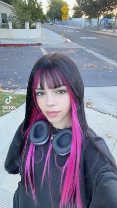 Red Halo Hair, Peekaboo Hair, Goth Hair, Hair Streaks, Dyed Hair Inspiration, Halo Hair, Pretty Hair Color