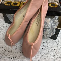 New In Box Dance Slipper, Perfect Condition Pink Round Toe Dance Shoes For Spring, Pink Closed Toe Dance Shoes For Spring, Pink Synthetic Closed Toe Dance Shoes, Pink Synthetic Closed-toe Dance Shoes, Pink Ballet Dance Shoes With Round Toe, Pink Round Toe Ballet Dance Shoes, Ballet Dance Shoes With Closed Toe In Synthetic, Synthetic Closed Toe Ballet Dance Shoes, Pink Ballet Shoes