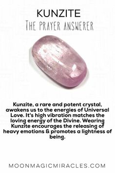 Kunzite Jewelry, Best Healing Crystals, Cosmic Love, Yoga Beads, Mala Bead Necklace, Crystals Healing Properties, Spiritual Crystals, Gemstone Meanings