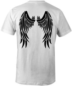 The Angel Wings T shirt Wings Tattoos, Anchor Shirts, Angel Shirt, Fashion Angels, Free Soul, White Wings, Black Wings, The Angel, Mens Sweatshirts Hoodie