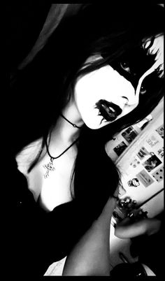 Corpse Makeup Black Metal, Black Metal Makeup, Corpse Paint Black Metal, Corpse Paint Makeup, Emo Eyeliner, Black Metal Fashion, Metalhead Fashion, Ghost Makeup, Metal Makeup