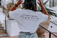 Sleeve Svg, Self Love Svg, Inspirational Svg, Everything Happens For A Reason, Love Svg, You Are Enough, Statement Shirt, For A Reason, Design Software