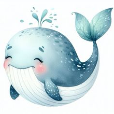 a drawing of a whale with leaves on it's back