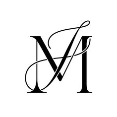 the letter m is made up of two letters, one in black and one in white