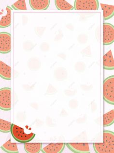 a watermelon background with a white square in the middle