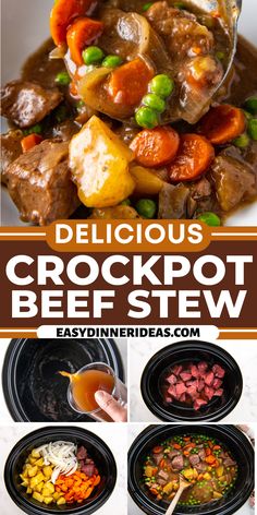 delicious crockpot beef stew is an easy dinner idea