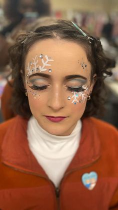 Ice Queen Costume, Glitter Face Paint, Halloween Makeup For Kids, Christmas Face Painting, Frozen Face