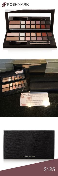 KEVYN AUCOIN THE LEGACY PALETTE 🎨 WITH CLUTCH BRAND NEW❤️AUTHENTIC❤️PRICE FIRM UNLESS BUNDLED.Designed 2 complement any skin tone,includes everything you need to sculpt, highlight and define your bone structure & eyes.Eyeshadows: Iced Gold, Champagne, Wheat, Camel, Coco, Dark Chocolate, Beige, Peach, Light Grey, Pewter, Espresso and Black - The Celestial Powder: Candlelight - The Sculpting Powder: Medium - Packaged in a multipurpose clutch bag W/internal mirror,a dual-ended eye shadow sponge, dual-ended eye shadow brush and face brush Sephora Makeup Eyeshadow Eye Makeup Red Dress, Eye Makeup On Hand, Kevin Aucoin, Fine Eyeliner, Eye Makeup Application, Hand Makeup, Bone Structure, Eye Shadow Brush, Old Makeup