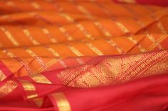 Thuthiripoo is a corruption of the word utharippu meaning loose flowers, and this motif is used in between border compositions, lending delicacy and elegance to the drape. #kanakavalli #lovekanakavalli #kanjivaram #silk #sari #motif #varnasutra #flower #plant #handloom #india Meant To Be