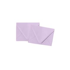 two purple envelopes sitting next to each other