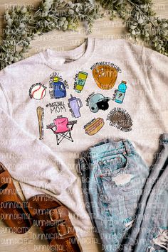 a t - shirt that has some items on it