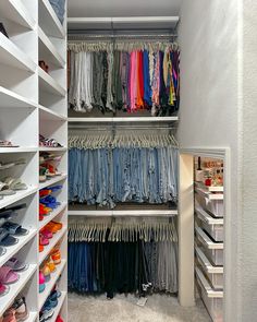 7 Brilliant Small Walk In Closet Ideas That You'll Love - Home Chic & Comfort Secret Walk In Closet, Converting A Room Into A Walk In Closet, Apartment Closet Aesthetic, 5 X 6 Walk In Closet Design, Built In Small Closet, Dream Closet Design Aesthetic, U Shaped Closet Walk In, His And Her Closets Walk In Master Suite, Small Walking Closet Ideas