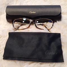 Cartier Glasses 135 6209885. Made In France. Excellent Condition Cartier Glasses Woman, Cartier Rimless Glasses, Luxury Cartier Sunglasses With Tinted Lenses, Cartier Prescription Glasses, Cartier Sunglasses, France Colors, Glasses Accessories, Cartier, France