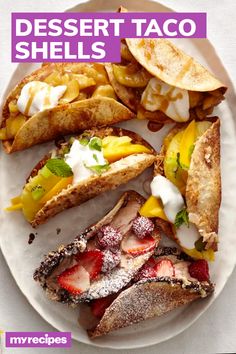 a white plate topped with different types of food