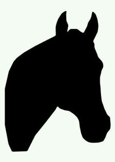 a horse head silhouetted against a white background