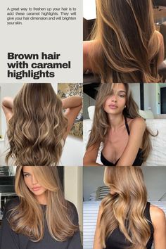 #BrownHair #Natural #HairAesthetic Brown Hair Inspiration Highlights, Cool Caramel Highlights, Sunkissed Light Brown Hair, Natural Highlights Brown Hair, 90s Hair Color, Caramel Hair With Highlights, Cool Undertones Hair Color, Natural Blonde Highlights On Brown Hair, Hair Color Caramel Highlights