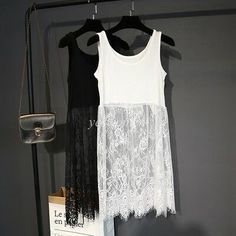 Material :Cotton + Lace. China Size Stretchy Bust/chest Total Length. Color :Black/Off-white. 4XL 41.3-47.2in / 105-120cm 36.2in / 92cm. Diy Sewing Clothes Upcycling, Redesign Clothes Diy, Lace Shirt Extender, Sewing Refashion, Shirt Extenders, Lace Diy Projects, Upcycle Shoes, Recycling Clothes, Top Extender