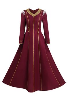 PRICES MAY VARY. Woman Adult Cosplay Costume Red Long Dress for Halloween Party Costume V Neck Long Sleeves Medieval Princess Gown Including: One cosplay dress Fabric: Fine-grain fabric. Comfortable and breathable Occasions: Halloween, Christmas, New Year's Eve, date, cosplay, partywear, stage performance, shopping, daily wear and so on Notice: Please choose the correct size according to our size chart on the picture. Hand or machine wash with cold water Dragon Costume Women, Targaryen Cosplay, Red Long Dress, Gaun Abad Pertengahan, Medieval Princess, Wine Red Dress, Princess Outfit, Warrior Costume, Womens Cosplay