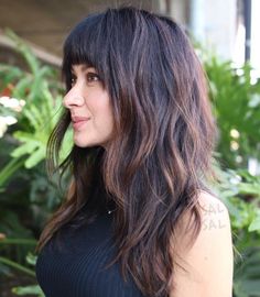 Arched Bangs, Long Sleek Hair, Bob Hairstyles For Thick, Long Dark Hair