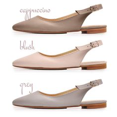 Nina - pointed toe slingbacks flats made of high-quality grain leather. The insole made of a soft calfskin ensures comfort of use. Delicately pointed toes optically slim the feet. Sizes UK, EU, US and feet dimensions in centimeters and inches 3 UK / 36 EU / 5 US insoles length 23.5 cm = 9.2 inches 4 UK / 37 EU/ 6 US insoles length 24 cm = 9.4 inches 6 UK / 38 EU / 7 U insoles length 24.5 cm = 9.7 inches 7 UK/ 39 EU/ 8 US insoles length 25.5 cm = 10 inches 8 UK / 40 EU / 9 US insoles length 26 cm Elegant Beige Flat Slingback Pumps, Elegant Flat Slingback Pumps With Leather Sole, Chic Slip-on Wedding Flats, Beige Flat Heel Slingback Pumps, Elegant Flat Leather Slingback Sandals, Elegant Slip-on Slingback Sandals, Elegant Spring Slingback Ballet Flats, Chic Leather Ballet Flats For Wedding, Elegant Slingback Flats With Leather Sole