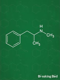 the chemical formula for breaking bad is shown on a green background with white letters and numbers