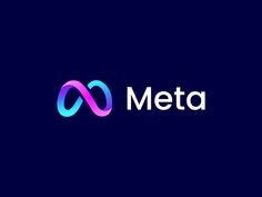 the word meta on a dark blue background