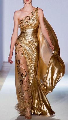 Zuhair Murad Haute Couture, 파티 드레스, Chique Outfits, فستان سهرة, Zuhair Murad, Gorgeous Gowns, Elie Saab, Looks Style, Gold Dress