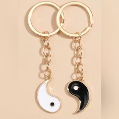 Bag Bag Charm Yin Yang Tai Chi Keychain Set Charm Listing Is For The Gold Set. Please See Other Listing For Gold Tone Bch-383 Bch-384 Bch-385 Bch-386 Perfect Gift For Couples And Best Friends, Symbolizes Balance And Harmony 2 Key Chain Fit Together Other Colors Available See Other Listings Bundle & Save. Drop Your Likes Into Your Cart And I Will Send You An Offer. Or You Can Send Me An Offer Cute Key Ring Metal Purse Handbag Car Charm Phone Pendant, Gift For Mother's Day Cute Key Ring Purse Bag Yin And Yang Jewelry, Phone Pendant, Charm Phone, Car Things, Metal Purse, Metallic Purse, Gift For Couples, Keychain Set, Ring Metal