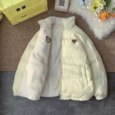 size: S, Color: Yellow Double Sided Wearable Cute Cheap White Outerwear, Cheap Beige Long Sleeve Outerwear, Cheap White Spring Outerwear, Cute Winter Coats Short, Cheap Cute Cotton Outerwear, Cheap Cream Outerwear For Cold Weather, Cheap Fitted Cream Outerwear, Cheap Pink Long Sleeve Hooded Jacket, Cheap Fall Cream Outerwear