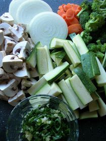 the vegetables are chopped up and ready to be put into the soup or salad dish