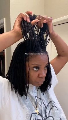 Sisterlocks Styles Updo, Long Loc Styles, Dreads Styles For Women, Sisterlocks Styles, Parting Hair, Loc Inspiration, Short Locs Hairstyles, Starter Locs, Dreads Styles