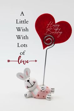 a little wish with lots of love on valentine's day greeting card for wife