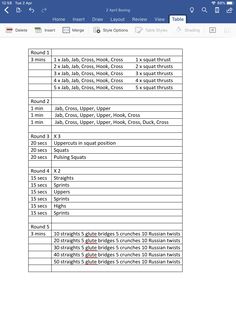 an image of a table with numbers and other things to do in the computer screen