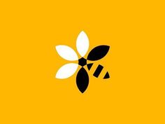 the nine month bloom logo is shown in black and white on a yellow background with a bee