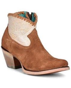 Western Closed Toe Heels With Reinforced Heel, Suede Boots With Heel Pull Tab, Western Heels With Almond Toe And Leather Sole, Western Snip Toe Heels, Western Snip Toe Fitted Heels, Western Fitted Snip Toe Heels, Western High Heel Suede Boots, Western Suede High Heel Boots, Fitted Western Heels With Snip Toe