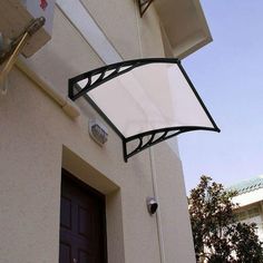 an awning on the side of a building