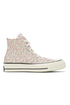 Pink Chuck 70 Fruits & Florals Sneakers by Converse on Sale Pink Chuck 70, Pink Chucks, Mama Mia, Chuck 70, Canvas Sneakers, Graphic Patterns, Patch Logo, High Top Sneakers