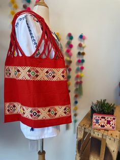 Coin Purse Included!! Hand embroidered loom woven bags. 16x14 Made in Chiapas Mexico Artisan Embroidered Beach Bag, Embroidered Natural Tote Shoulder Bag, Bohemian Woven Hobo Bag For Shopping, Natural Embroidered Tote Bag, Red Woven Crochet Bag For Market, Natural Color Embroidered Tote Bag, Embroidered Natural Rectangular Shoulder Bag, Traditional Woven Shoulder Bag For Summer, Traditional Embroidered Beach Bags