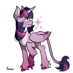 an image of a pinkie pony with purple hair