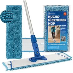 microfiber mop with cleaning cloth and duster