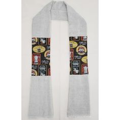 an image of a scarf with beer labels on it and the words,'i love you