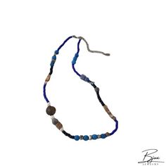 Bjux - Collar de cuentas de piedra azul de diseño collar de cadena con cierre Blue Oval Beads Necklace With Beaded Chain, Bohemian Blue Gemstone Beaded Necklaces, Blue Bohemian Beaded Gemstone Necklace, Bohemian Blue Gemstone Beaded Necklace, Blue Oval Beads Necklaces For Jewelry Making, Blue Oval Beads Single Strand, Blue Necklaces With Adjustable Oval Beads, Blue Single Strand Turquoise Necklace, Blue Single Strand Long Turquoise Necklace