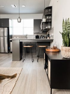 the kitchen is clean and ready for us to use in its new home or apartment