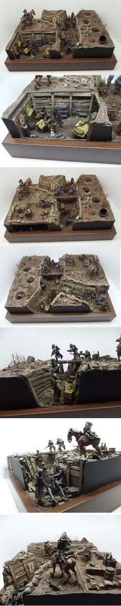 Ww1 Trench Warfare, Trench Diorama, 40k Diorama, Warhammer Diorama, Trench Warfare, Warhammer Imperial Guard, Warhammer Terrain, Wargaming Terrain, Military Modelling