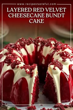 Layered Red Velvet Cheesecake Bundt, Red Velvet Cake With Box Cake, How To Freeze A Cake, Red Velvet Emulsion Recipes, Homemade Red Velvet Cake Recipe Easy, Red Velvet Cream Cheese Pound Cake, Red Velvet Cream Cheese Bundt Cake, Xmas Bundt Cake, Old Fashion Red Velvet Cake Recipe