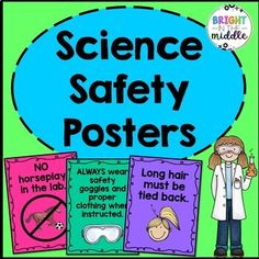 science safety posters for students to use in the classroom