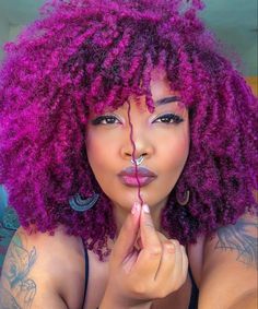 Purple Natural Hair, Red Afro, Natural Hair Short Cuts, Hair Color Options, Hot Hair Colors, Colored Curly Hair, Cute Box Braids Hairstyles, Pelo Afro