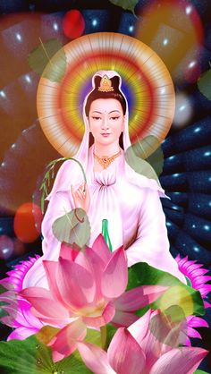 an image of a woman sitting on top of a lotus